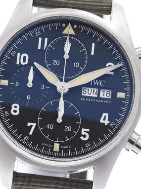 IWC SCHAFFHAUSEN Pilot watch spit fire IW387901 Chronograph AT Men's_973380